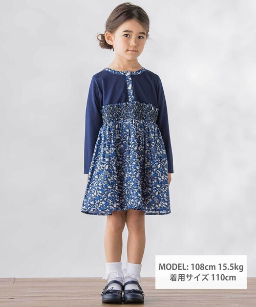 BeBe Petits Pois Vert（ベベ プチ ポワ ヴェール） ワンピース 天竺+ 