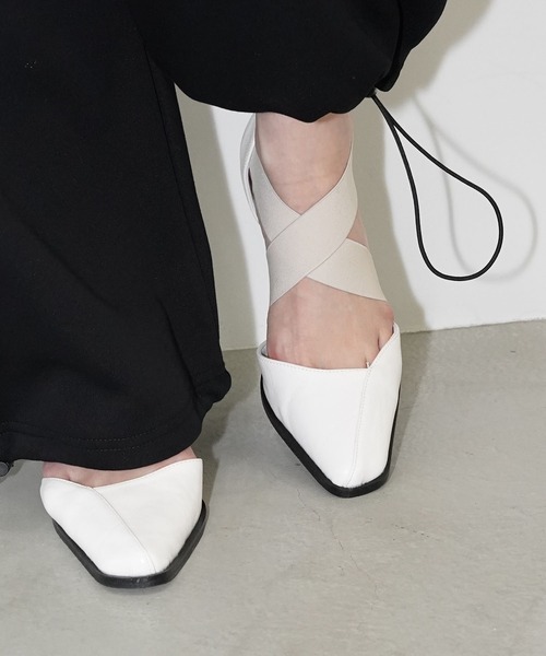 パンプス スクエアトゥ クロスストラップパンプス chs26s005_7