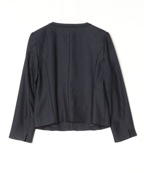 「SHOO・LA・RUE」 ノーカラージャケット 02 ダークネイビー レディース_画像2