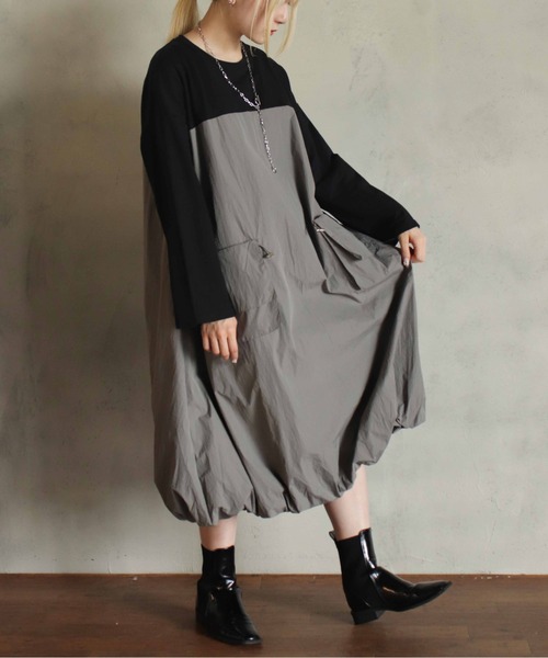 「BITTOKO」 ドッキングワンピース FREE ブラック レディース_画像2