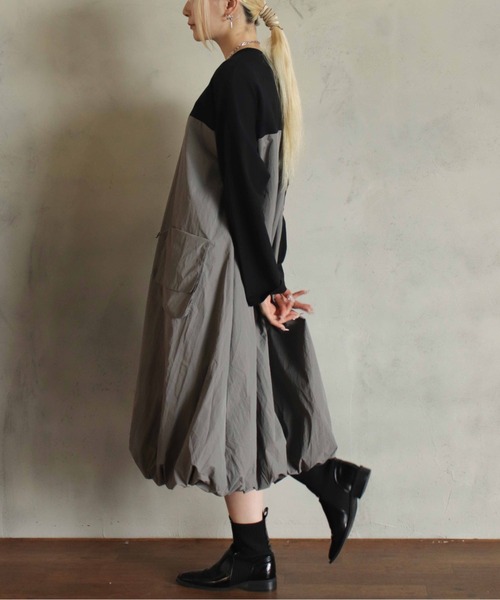 「BITTOKO」 ドッキングワンピース FREE ブラック レディース_画像4