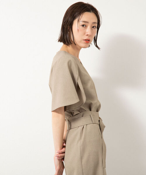 「NOLLEY'S Sophi」 半袖ブラウス 36 チャコールグレー レディース_画像9
