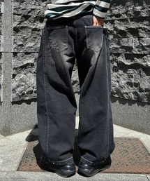 「Chikashitsu +」 「UNUSED LAB.」デニムパンツ M ブラック メンズの画像2