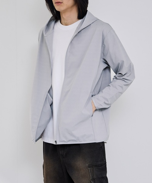 NAVY パーカー uvカット 冷感 「SARARI/サラリ」テックジョーゼットZIP