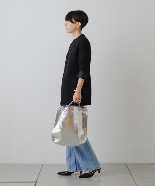 「cache cache」 2WAYバッグ フリー シルバー レディース_画像3