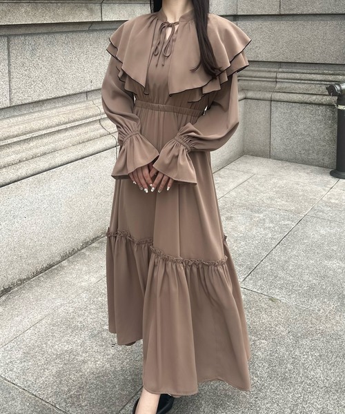 「junoah」 長袖ワンピース MEDIUM アイボリー レディース_画像5