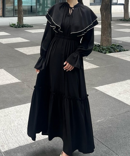 「junoah」 長袖ワンピース MEDIUM アイボリー レディース_画像7
