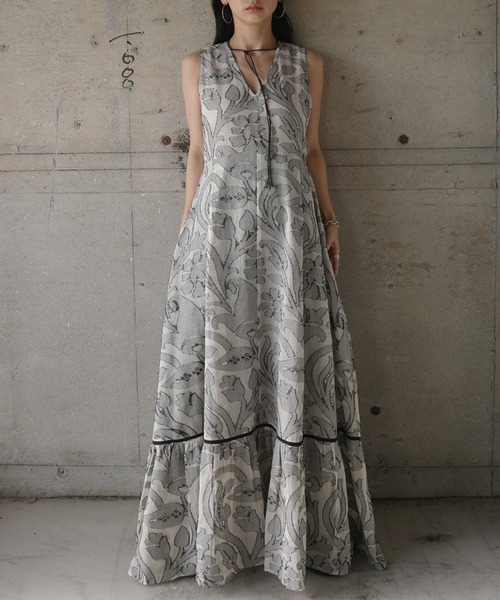 ドレス MEDI KITTY V NECK DRESS