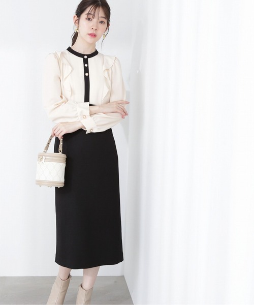 「PROPORTION BODY DRESSING」 長袖ワンピース MEDIUM ブラック レディースの画像