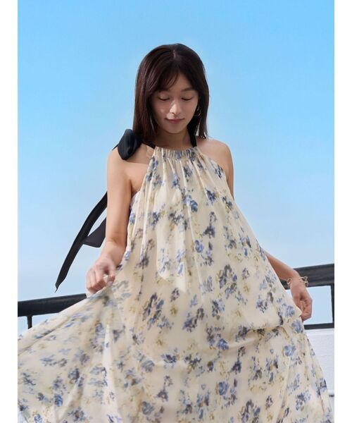 【新品】LAGUNAMOON フローラルアメスリワンピース LAGUNAMOON（ラグナムーン） ワンピース フローラルアメスリワンピース