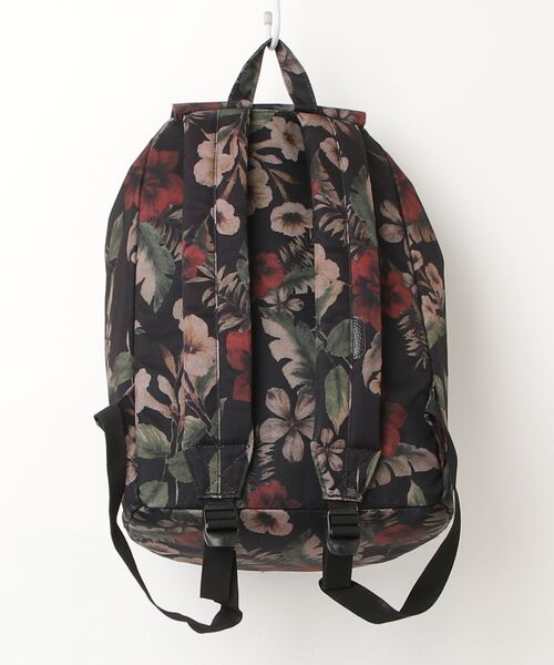 「Herschel Supply」 花柄リュック - ブラック メンズ_画像2