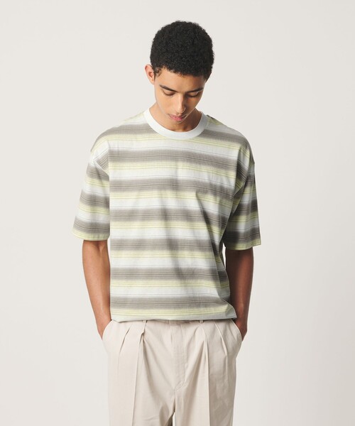 BEAUTY＆YOUTH UNITED ARROWS tシャツ オンブレ ボーダー クルーネック 