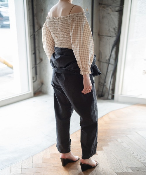 「gina tricot」 長袖ブラウス S ベージュ レディース_画像8