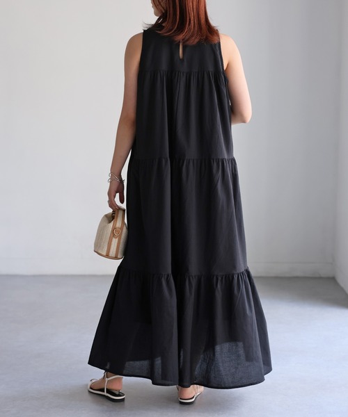 「Riberry」 ノースリーブワンピース MEDIUM イエロー レディース_画像5