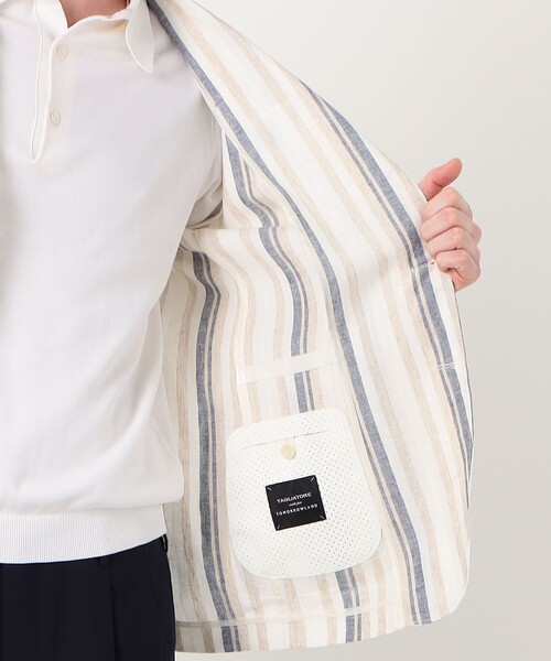 ジャケット テーラードジャケット 「別注」TAGLIATORE G-LIGHT リネンレーヨン シングルブレステッド 2Bジャケット メンズの画像