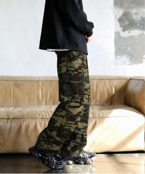 NEOS（KOKUYO） ワイドパンツ カーゴパンツ 「neos」カモフラージュ柄 