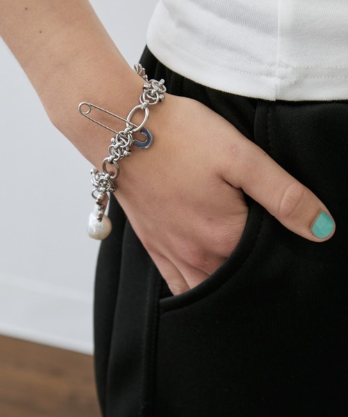 Rohwel アレルギー対応 ブレスレット Multi Charm Chain Bracelet