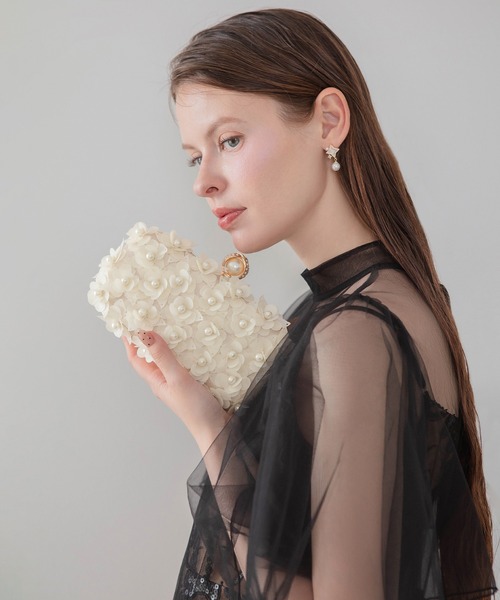 Leja（レジャ） 結婚式 ハンドバッグ 「LEJA」スパンコール3D