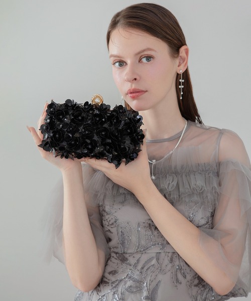 Leja（レジャ） 結婚式 ハンドバッグ 「LEJA」スパンコール3D