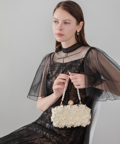 Leja（レジャ） 結婚式 ハンドバッグ 「LEJA」スパンコール3D