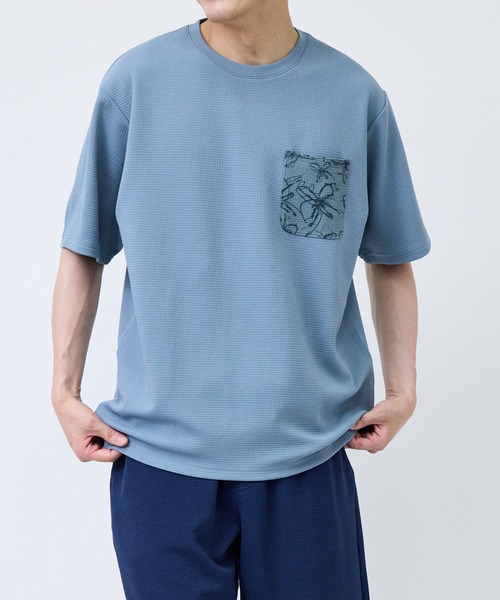 j.n.r.d tシャツ ボタニカルウェーブワッフルTシャツ メンズ