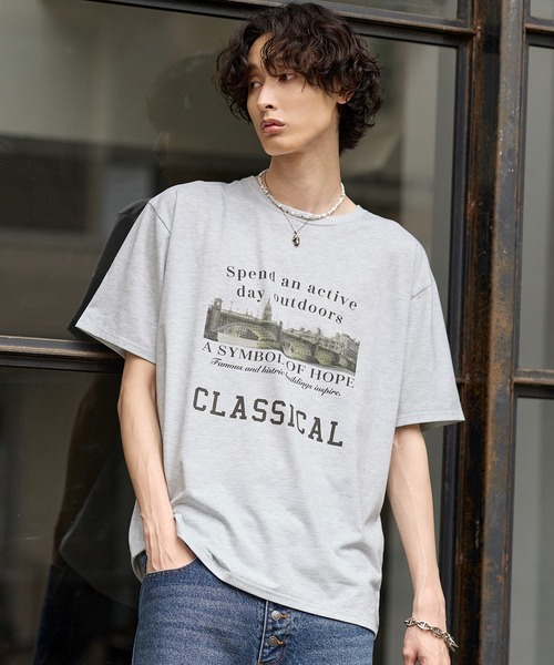 Bleme tシャツ ヴィンテージグラフィック メランジ ソフトTシャツ