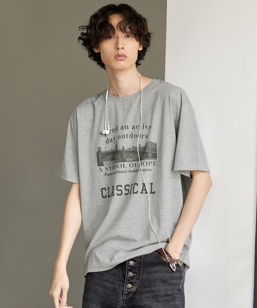 Bleme tシャツ ヴィンテージグラフィック メランジ ソフトTシャツ