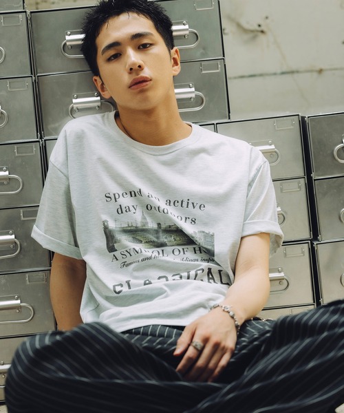 Bleme tシャツ ヴィンテージグラフィック メランジ ソフトTシャツ