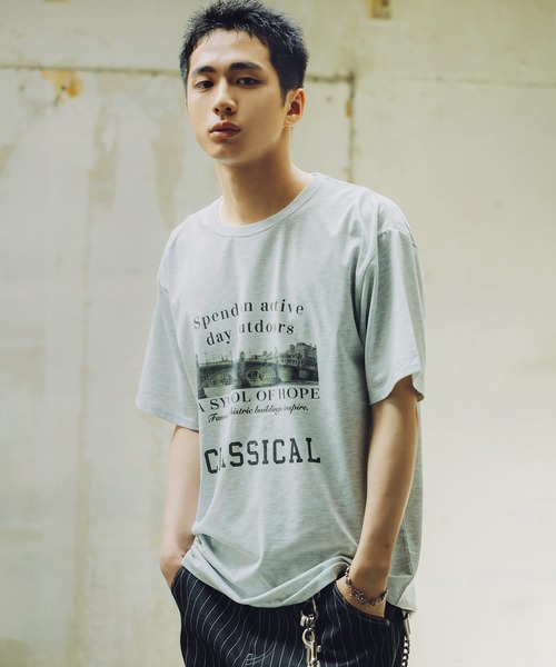 Bleme tシャツ ヴィンテージグラフィック メランジ ソフトTシャツ