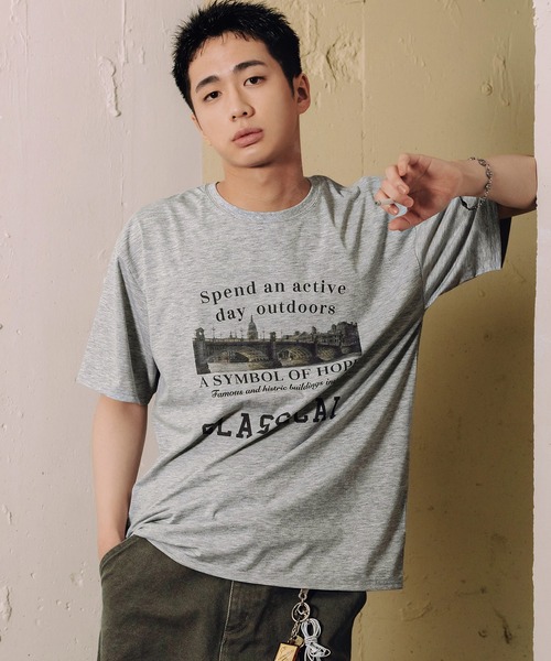 Bleme tシャツ ヴィンテージグラフィック メランジ ソフトTシャツ