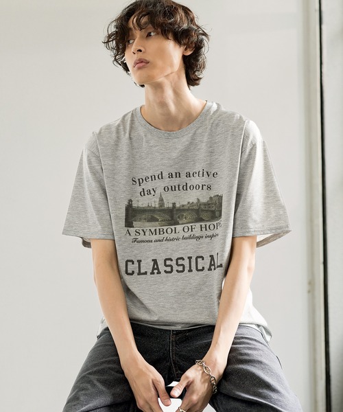 Bleme tシャツ ヴィンテージグラフィック メランジ ソフトTシャツ