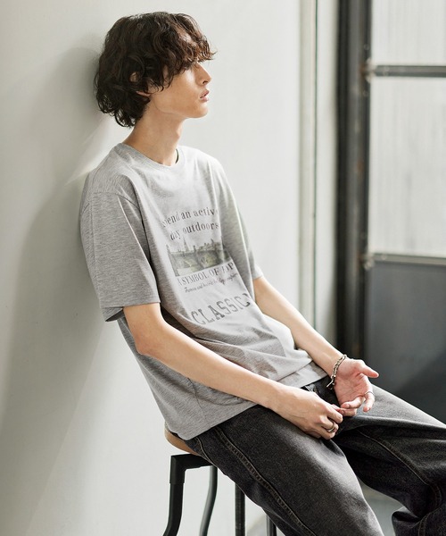 Bleme tシャツ ヴィンテージグラフィック メランジ ソフトTシャツ