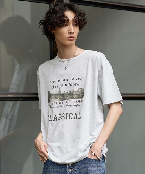 Bleme tシャツ ヴィンテージグラフィック メランジ ソフトTシャツ
