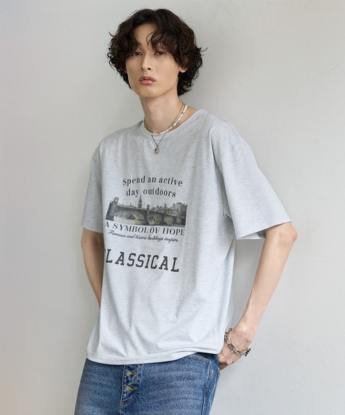 Bleme tシャツ ヴィンテージグラフィック メランジ ソフトTシャツ