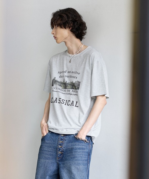 Bleme tシャツ ヴィンテージグラフィック メランジ ソフトTシャツ