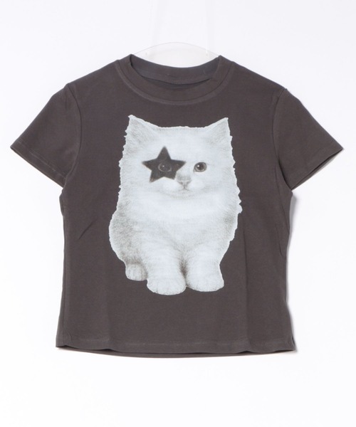 tシャツ 半袖 星目猫プリントtシャツ レディース | ViViDAY | 14