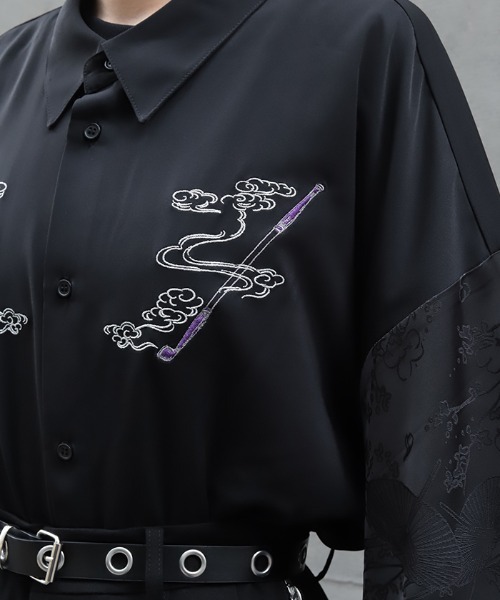 REZEN（リゼン） シャツ 般若×煙管和袖シャツ メンズ : ZOZOTOWN Yahoo 
