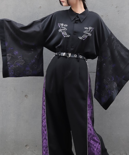 REZEN（リゼン） シャツ 般若×煙管和袖シャツ メンズ : ZOZOTOWN Yahoo 
