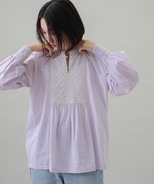 「URBAN RESEARCH Sonny Label」 長袖ブラウス FREE ブルー レディース_画像4