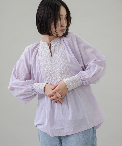 「URBAN RESEARCH Sonny Label」 長袖ブラウス FREE ブルー レディース_画像6