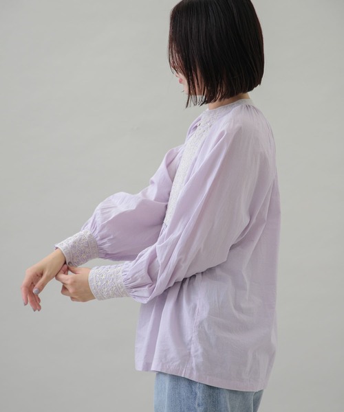 「URBAN RESEARCH Sonny Label」 長袖ブラウス FREE ブルー レディース_画像7