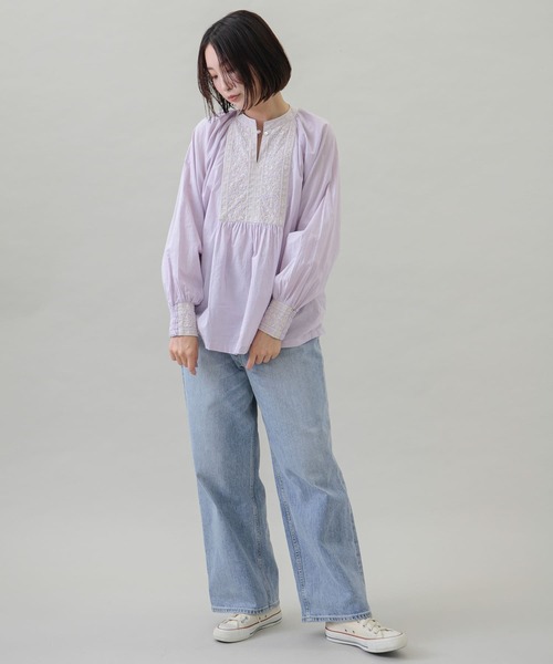 「URBAN RESEARCH Sonny Label」 長袖ブラウス FREE ブルー レディース_画像9