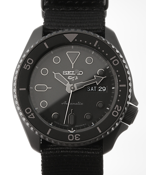 腕時計 SEIKO 5 SPORTS SBSA025 all Black レディース メンズの画像