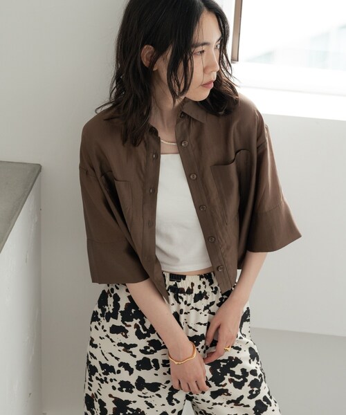 「GALLEST」 半袖シャツ 38 ホワイト レディース_画像4