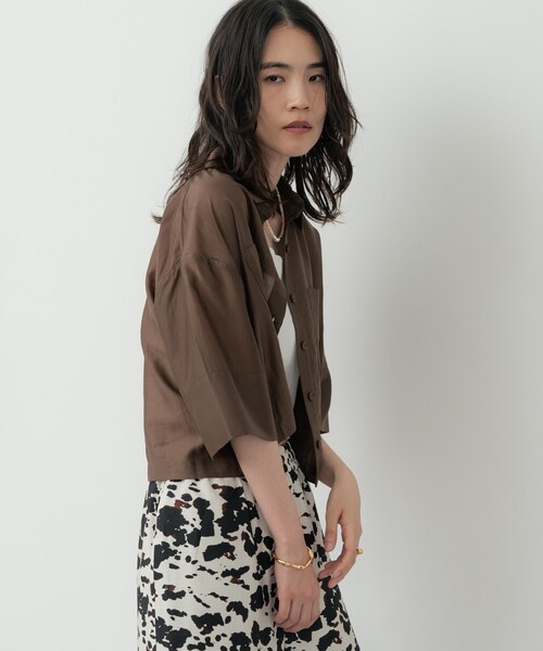 「GALLEST」 半袖シャツ 38 ホワイト レディース_画像6