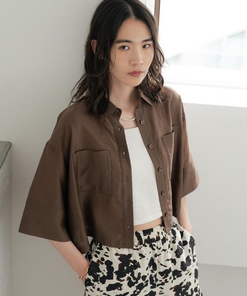 「GALLEST」 半袖シャツ 38 ホワイト レディース_画像9