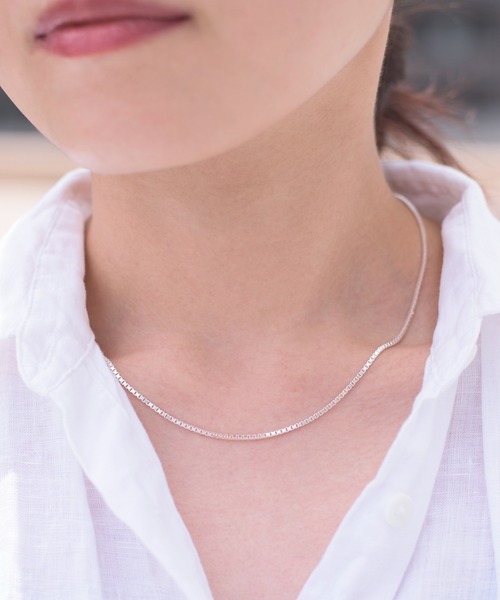 ネックレス And A アンドエー / Link chain necklace ベネチアンチェーンネックレス チョーカー シルバー925の画像