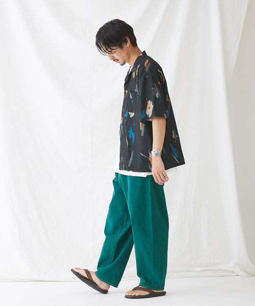 JOURNAL STANDARD 半袖シャツ 開襟 総柄 メンズ L 紺 茶 JOURNAL STANDARD 半袖シャツ 開襟 総柄 メンズ L 紺 茶 楽天