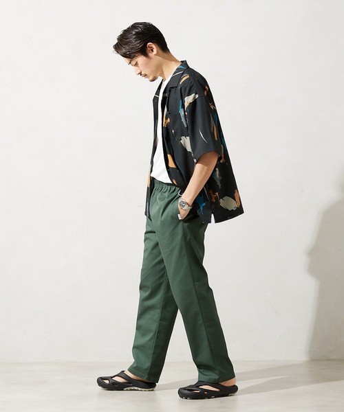 JOURNAL STANDARD シャツ SPLASH P/SLUB オープンカラー柄シャツ