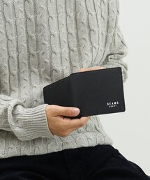 BEAMS HEART ネイビー 二つ折り財布 BEAMS HEART 財布 ポリエステル 杢素材 二つ折り ウォレット
